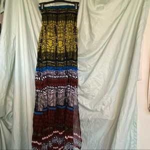 strapless long dress